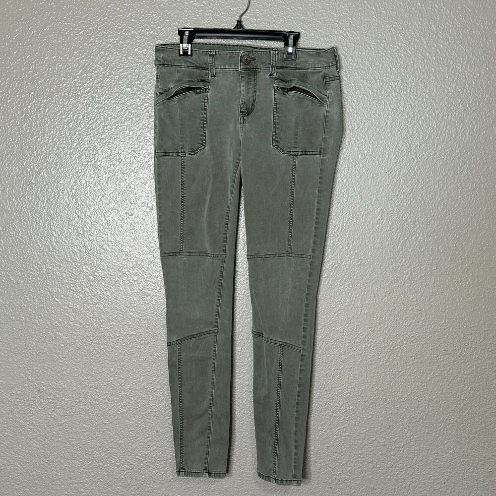 American Eagle Army green super stretch Jegging size 4 Regular